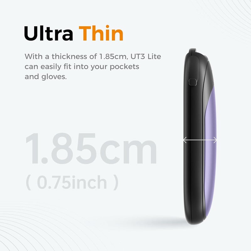 OCOOPA Magnetic Hand Warmers Rechargeable 2 Pack, Electric Handwarmers, Smart Heating UL Certified, 3-Settings,Portable Heater, Ultra Slim Pocket, Hunting Essentials, Gifts for Christmas Men, UT3 Lite - Image 5